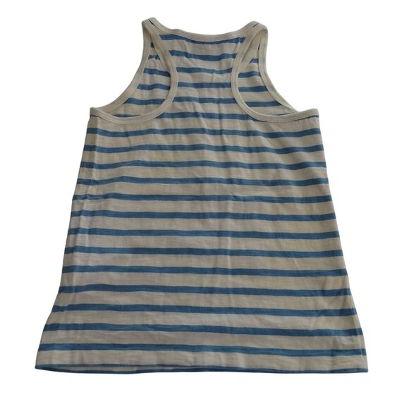 Ralph Lauren Striped Tank Top Girls Size 4 4T Blue Cream Cotton Nautical Summer - Picture 3 of 7